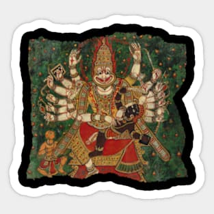 Narasimha Vintage Oil Painting Sticker